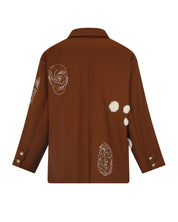 Johnson Tsang Hand-Embroidered Wool Blazer (Brown)