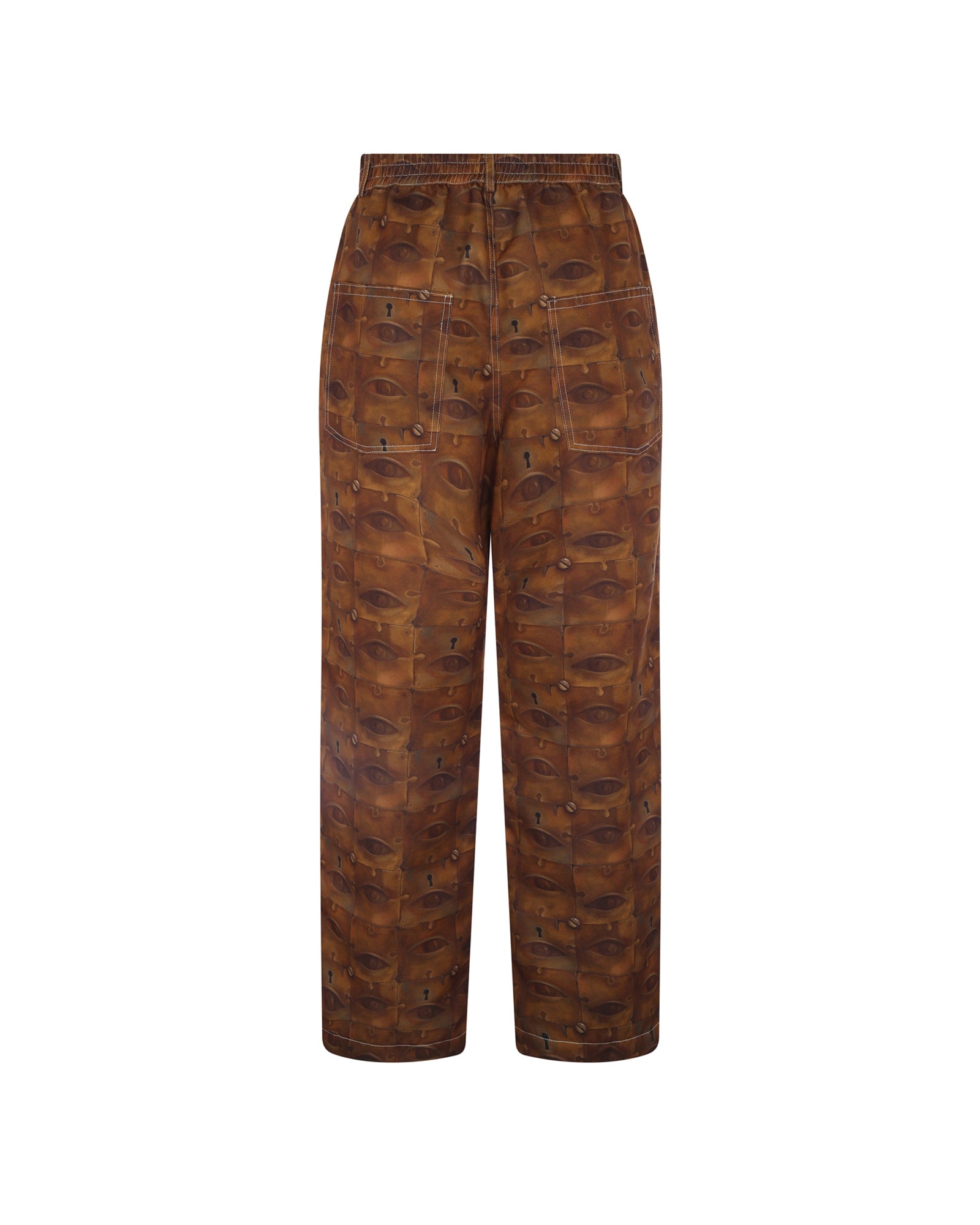 Puzzle Locket Mosaic Trousers (Brown)