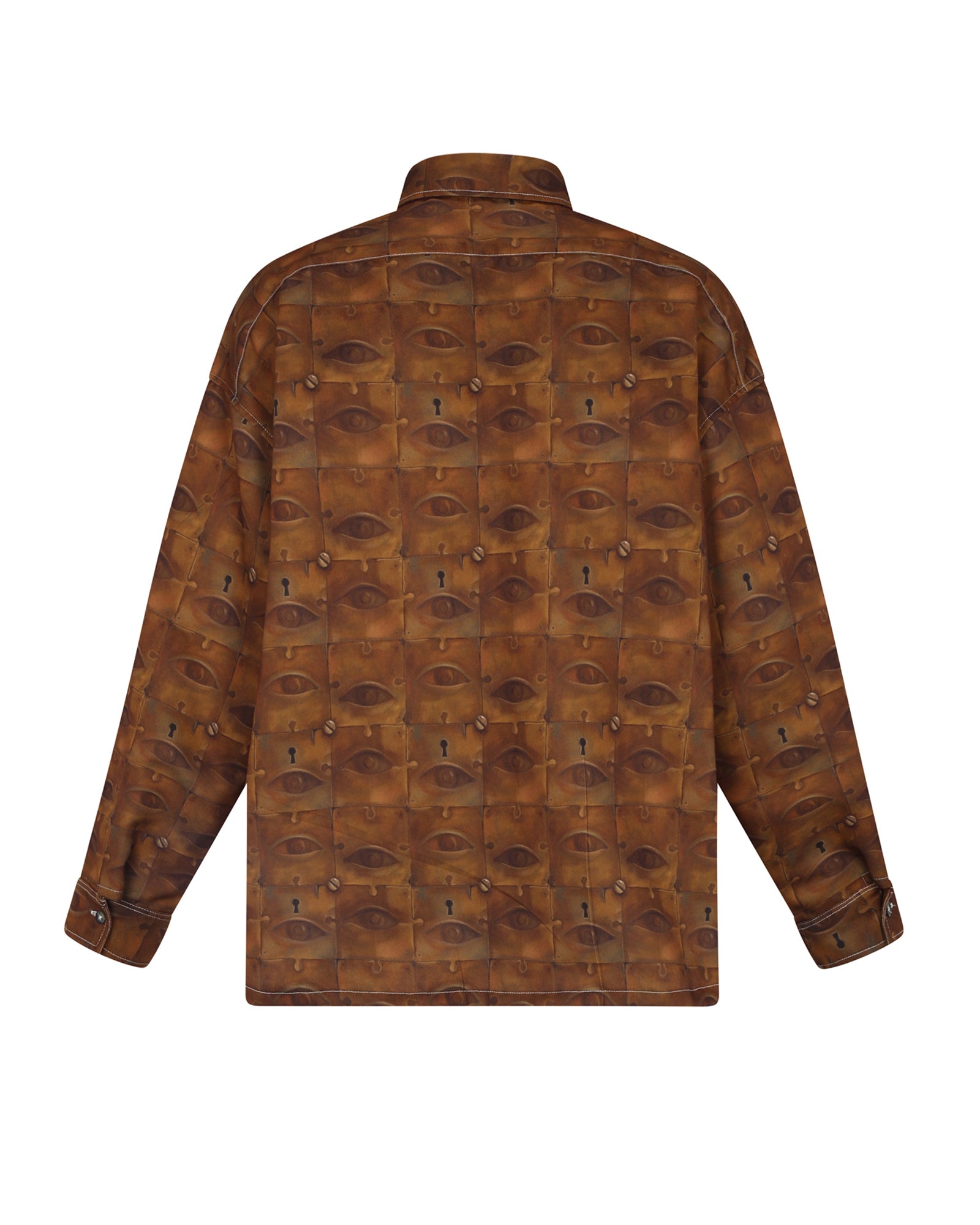 Puzzle Locket Mosaic Shirt (Brown)