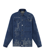 Johnson Tsang Heavy Washed Laser Denim Jacket (Blue)