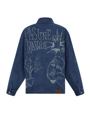 Johnson Tsang Heavy Washed Laser Denim Jacket (Blue)