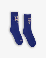 Diagonal Monogram Socks (Purple / Beige)