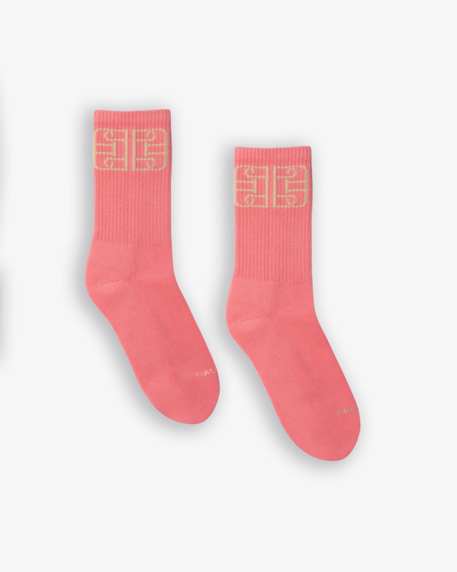 Monogram II Socks (Pink / Beige)