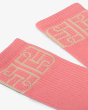 Monogram II Socks (Pink / Beige)