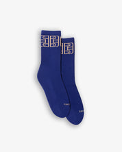 Monogram II Socks (Purple / Beige)