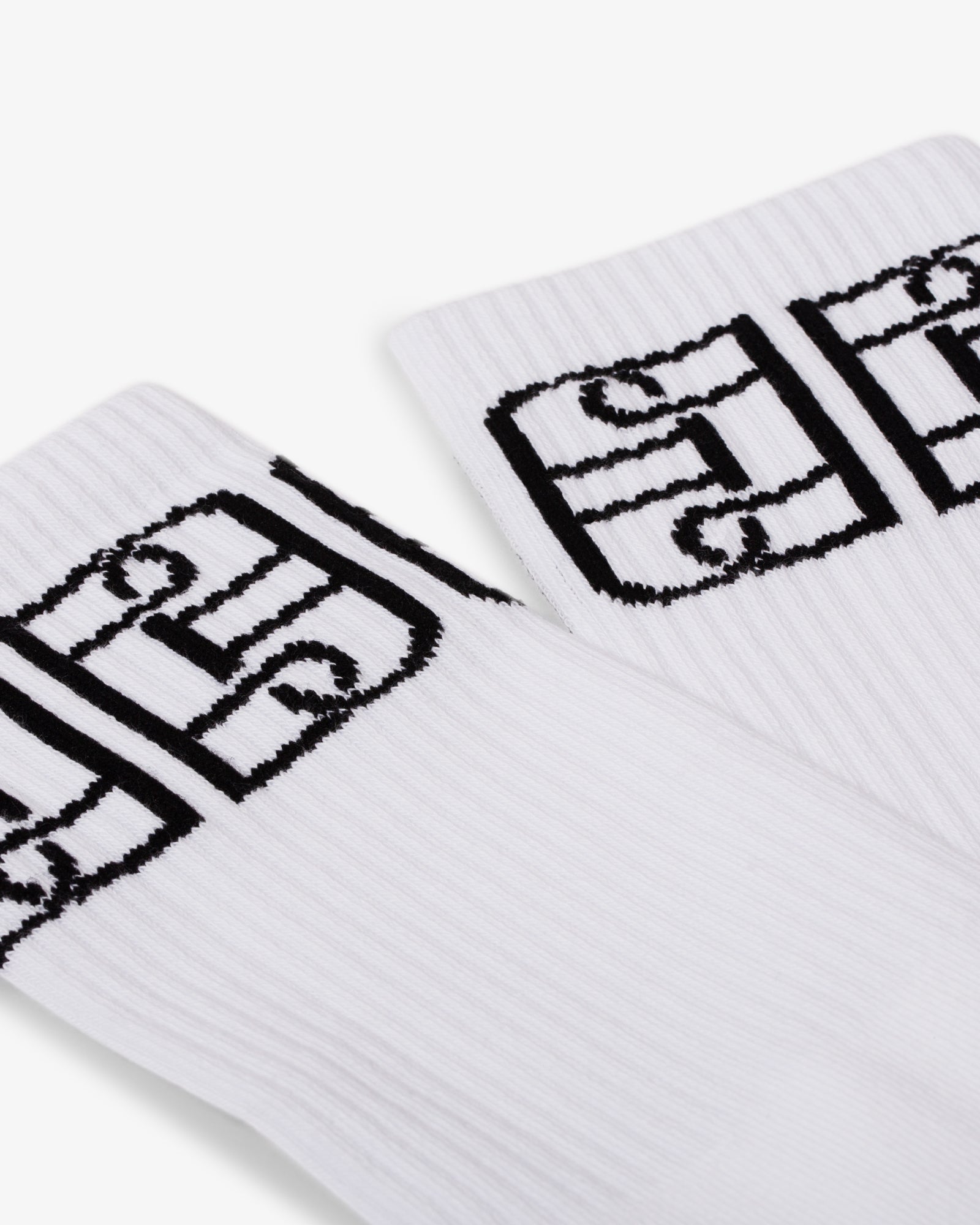 Monogram II Socks (White / Black)