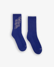 Banner Logo Socks (Purple / Beige)