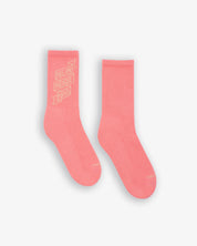 Banner Logo Socks (Pink / Beige)