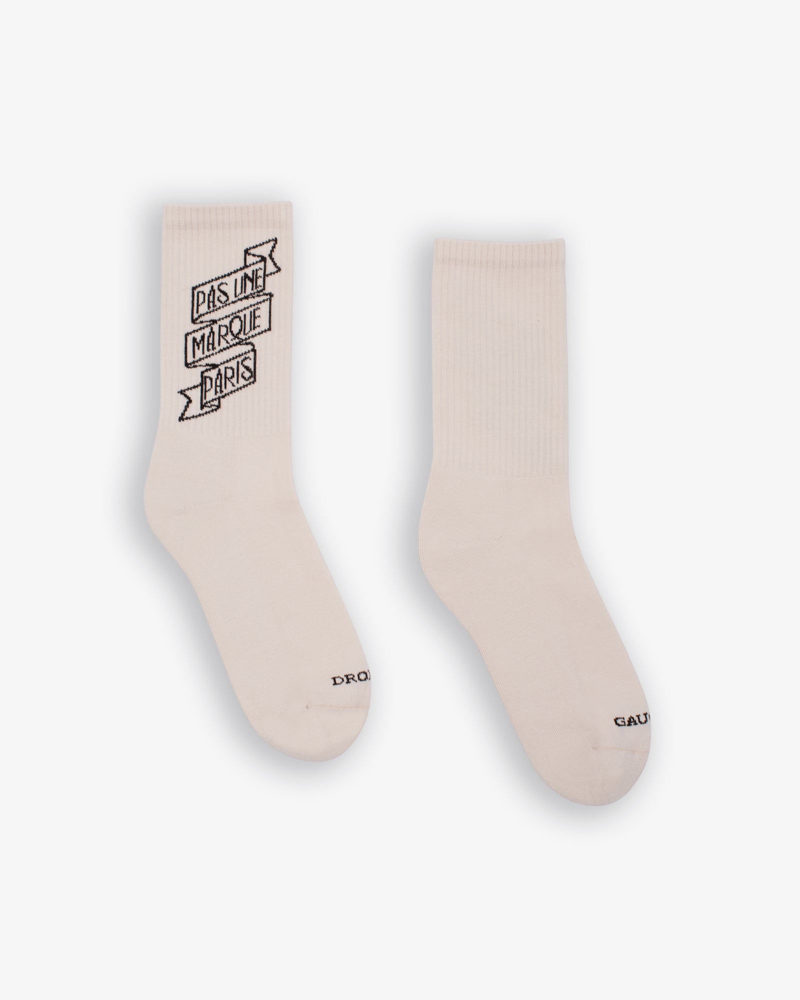 Banner Logo Socks (Beige / Black)