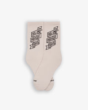 Banner Logo Socks (Beige / Black)